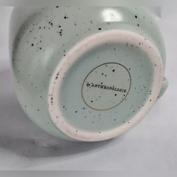 DOTING DOG WHISPERER SPECKLED TEAL GREEN ANTHROPOLOGIE MUG LOVE NEW - Picture 6 of 13